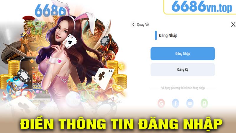 Điền thông tin đăng nhập